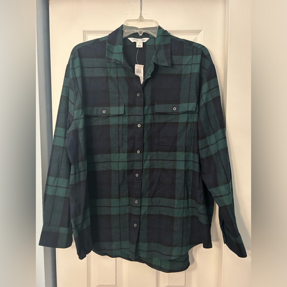NWT Old Navy Loose Flannel Boyfriend Shirt